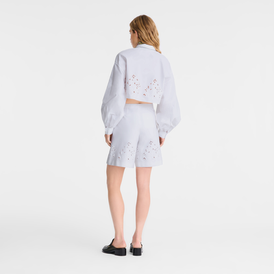 null Bermuda shorts, White