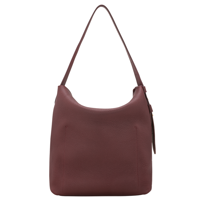 Sac port&eacute; &eacute;paule L Le Cadence , Cuir - Bordeaux  - Vue 3 de 5