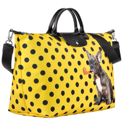 Longchamp x ToiletPaper 旅行袋 S, 黃色