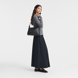 Le Pliage Xtra M Hobo bag , Black - Leather
