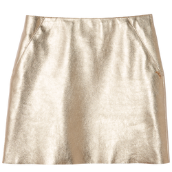 Minifalda , Cuero - Dorado pálido
