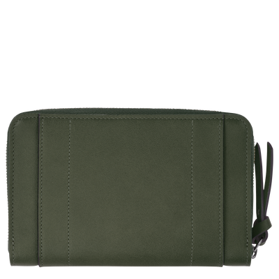 Longchamp 3D Wallet , Khaki - Leather