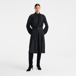 Shorts , Black - Viscose twill
