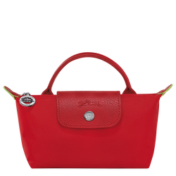 Pochette mit Henkel Le Pliage Green , Recyceltes Canvas - Tomato