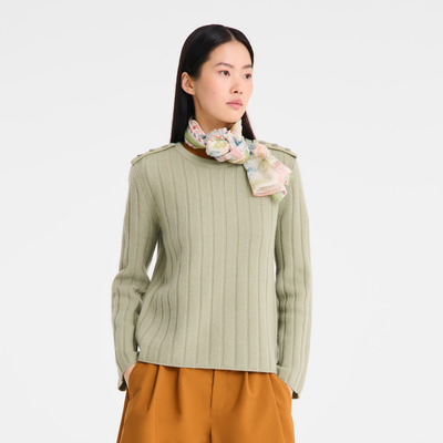 Evasions Longchamp 披肩 , 青苔綠 - 真絲