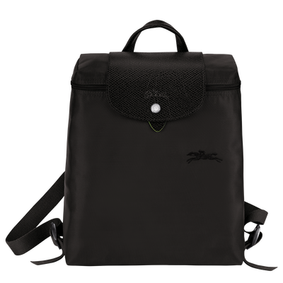 Le Pliage Green M Backpack , Black - Recycled canvas