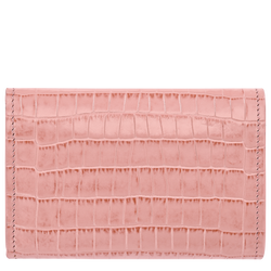 Longchamp Pocket Compact wallet , Pink Tea - Leather