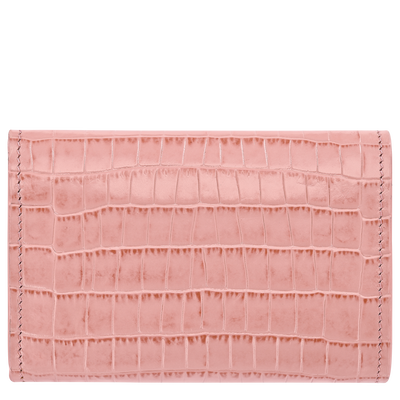 Longchamp Pocket Compact wallet , Pink Tea - Leather