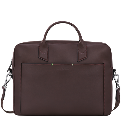Longchamp sur Seine M Briefcase Mocha - Leather | Longchamp GB