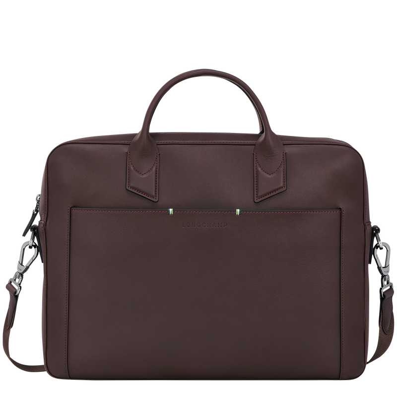 Longchamp sur Seine M Briefcase , Mocha - Leather  - View 1 of 5
