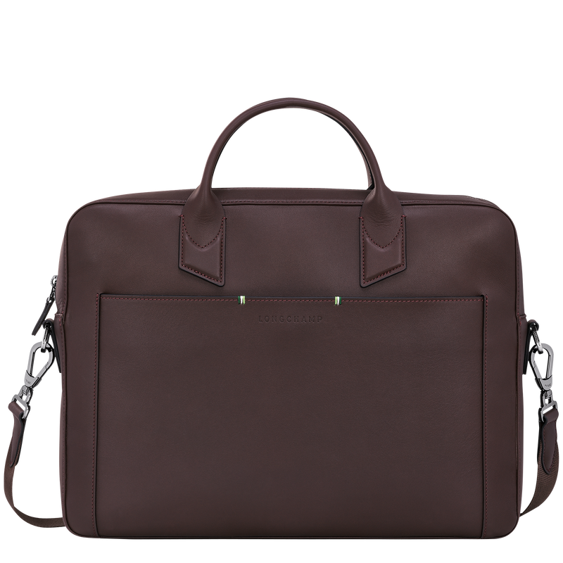 Longchamp sur Seine M Briefcase , Mocha - Leather  - View 1 of  5