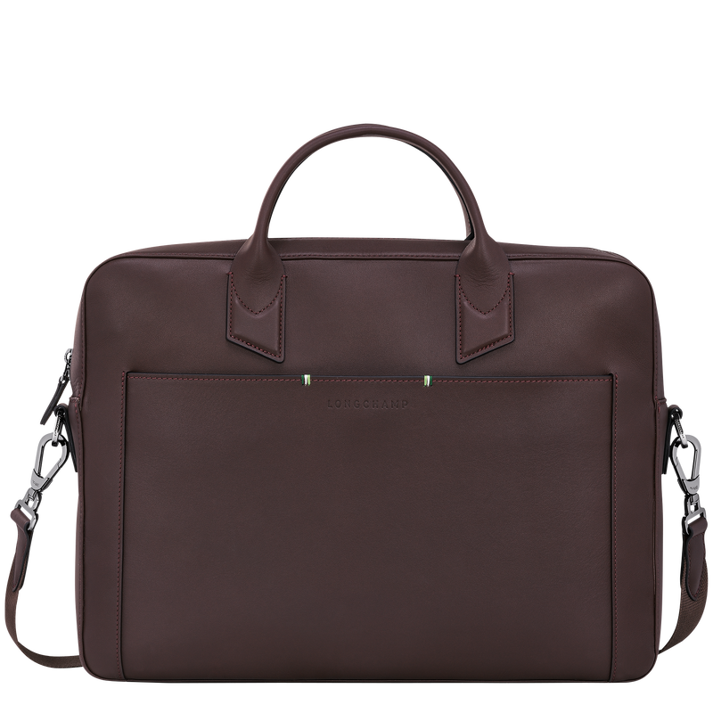 Longchamp sur Seine M Briefcase , Mocha - Leather  - View 1 of  5