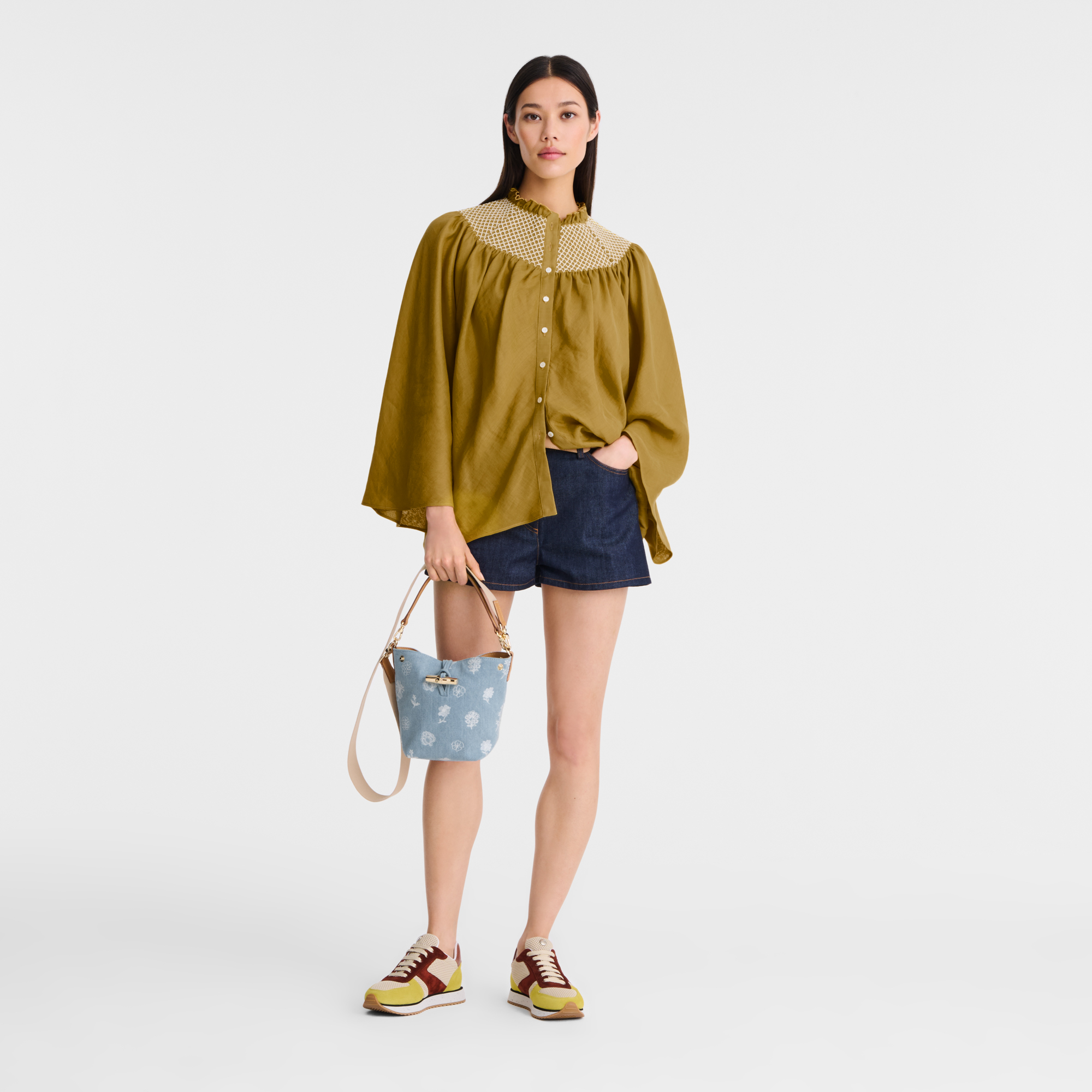 Longchamp パニエ カゴバッグ XS ロンシャンスカイブルー