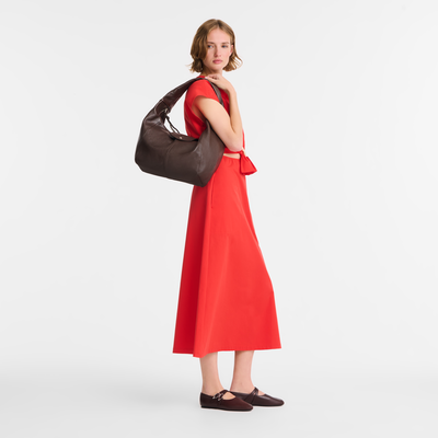 Schultertasche L, Mokka