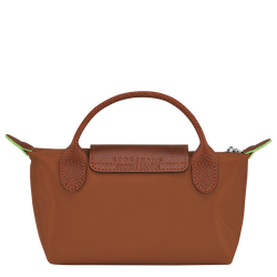 Longchamp Mini Pouch with handle Cognac Color women handbag