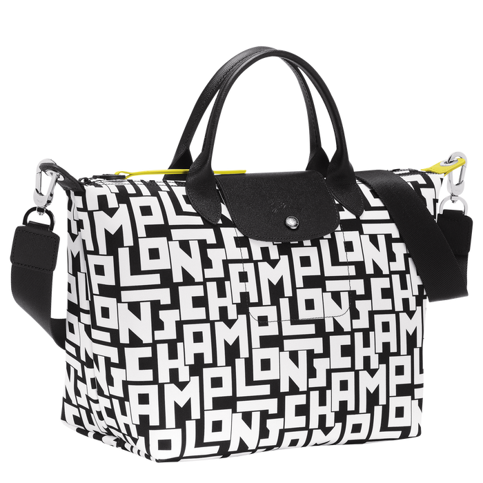 Le Pliage LGP 手提包 M, 黑/白色
