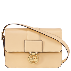 Sac bandoulière M Box-Trot , Cuir - Paille
