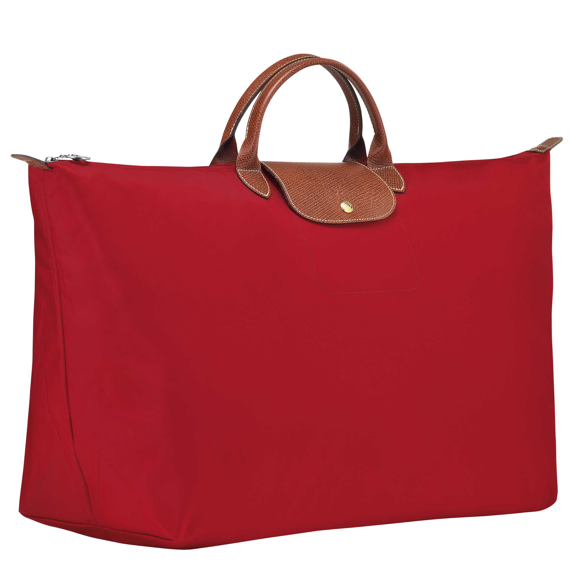 red travel bag