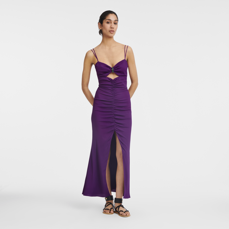 Midi dress , Violet - Crepe  - View 2 of 4