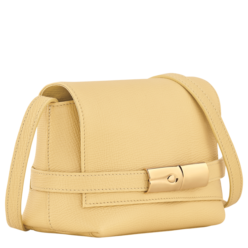 Sac bandouli&egrave;re S Le Smart , Cuir - Foin  - Vue 3 de 6