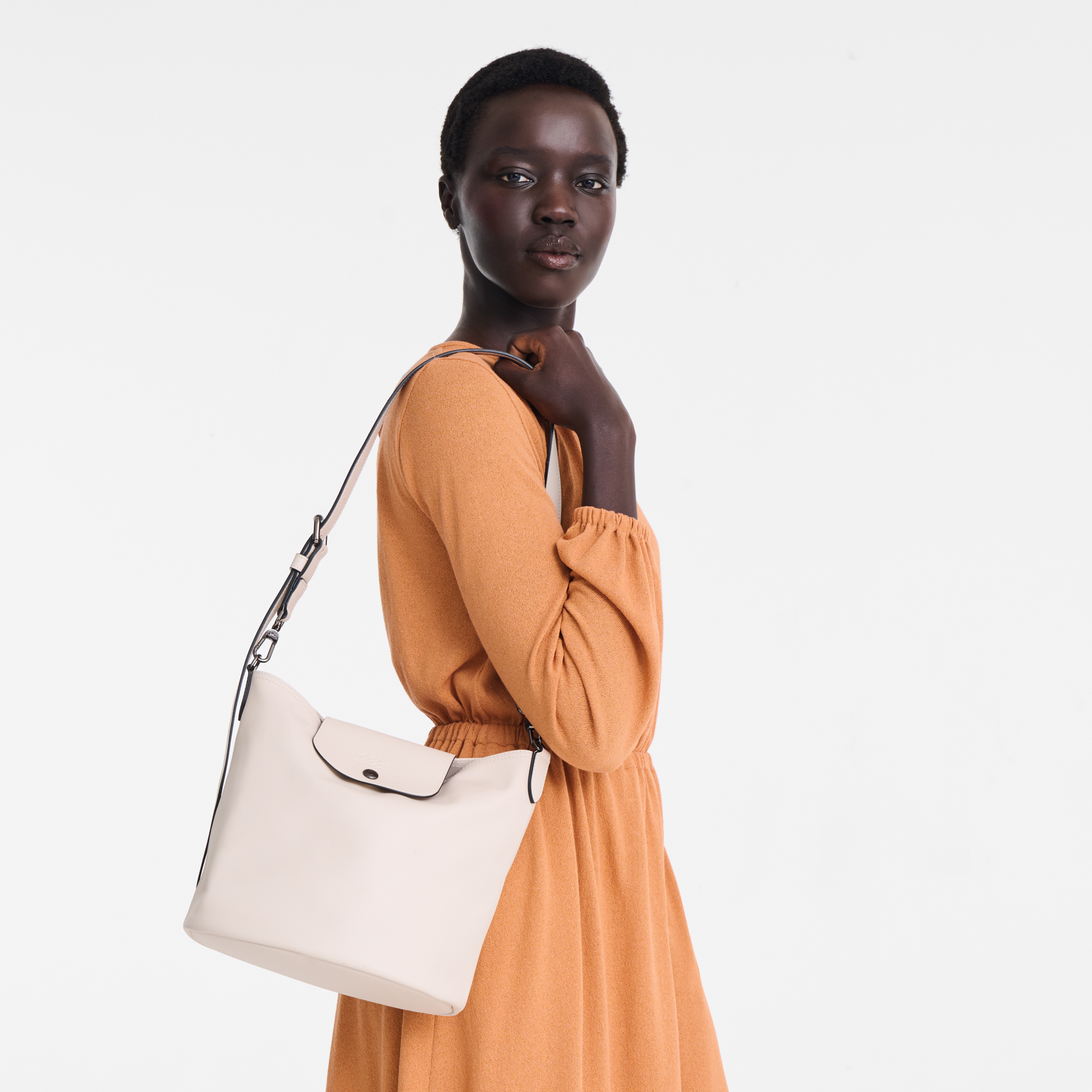 Le Pliage Xtra M Shoulder bag Paper - Leather | Longchamp US Le Pliage Xtra M Shoulder bag Paper - Leather | Longchamp US