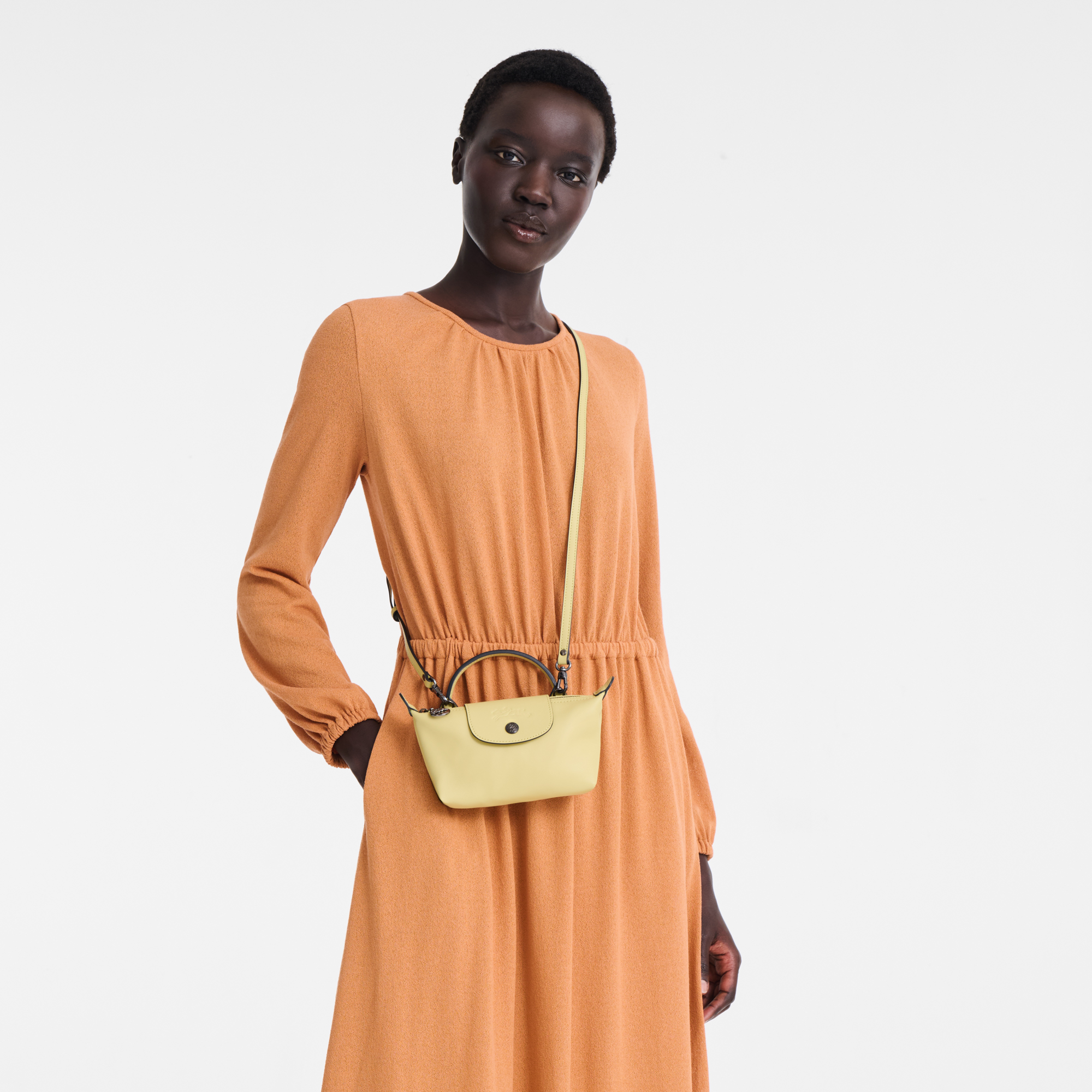 Le Pliage Xtra XS Pouch Pistachio - Leather | Longchamp US Le Pliage Xtra XS Pouch Pistachio - Leather | Longchamp US