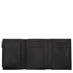 Brieftasche im Kompaktformat Roseau Essential , Leder - Schwarz