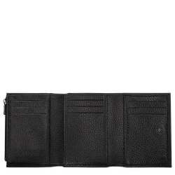 Roseau Essential Cartera compacta , Cuero - Negro