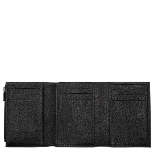 Brieftasche im Kompaktformat Le Roseau Essential , Leder - Schwarz - Ansicht 2 von 3