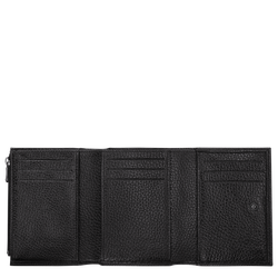 Brieftasche im Kompaktformat Roseau Essential , Leder - Schwarz