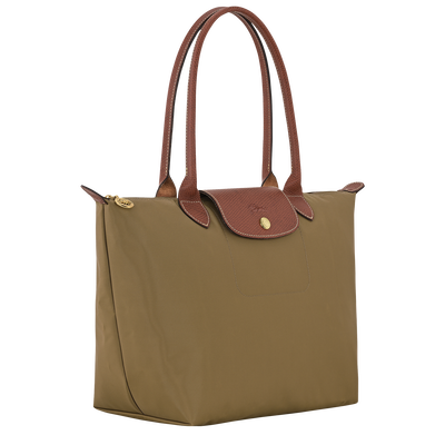Le Pliage Original M Tote bag , Olive - Recycled canvas