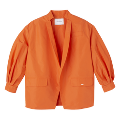 和服風格短身外套 , 橙色 - 技術塔夫綢