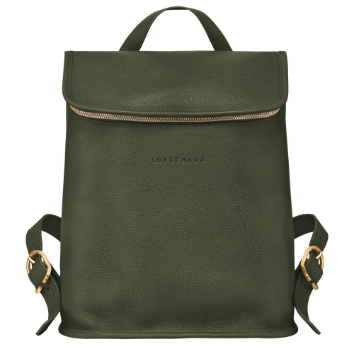 Le Foulonné Backpack , Khaki - Leather - View 1 of  3