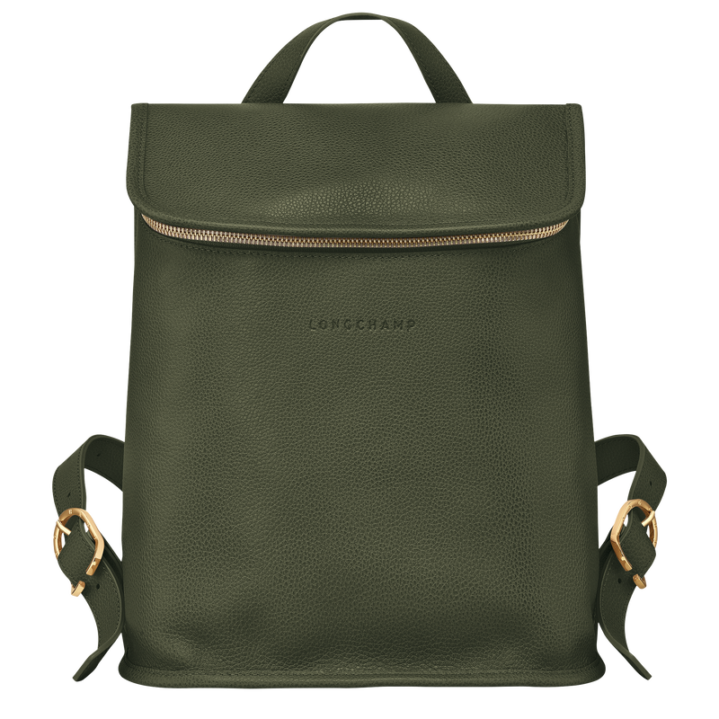 Le Foulonné Backpack , Khaki - Leather  - View 1 of  3