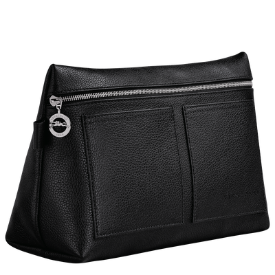Le Foulonn&eacute; Toiletry case , Black - Leather