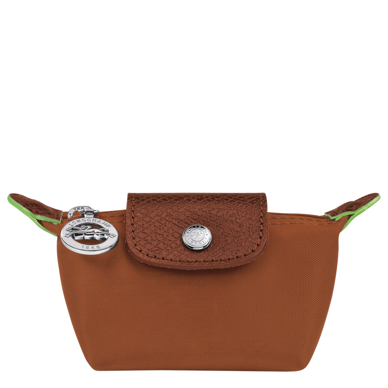 Le Pliage Green Coin purse , Cognac - Recycled canvas  - View 1 of  3