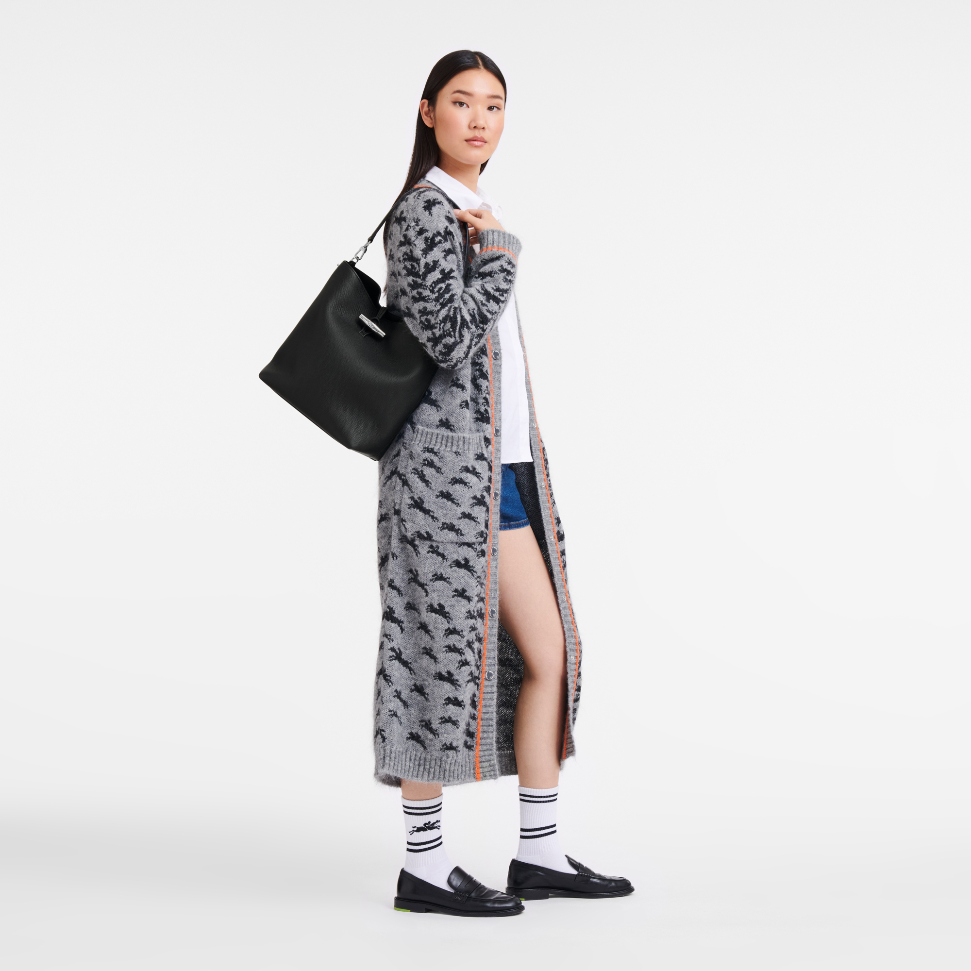 Shoulder bag M, Black - View 2 of 
        6 - zoom in Le Roseau Shoulder bag M, Black