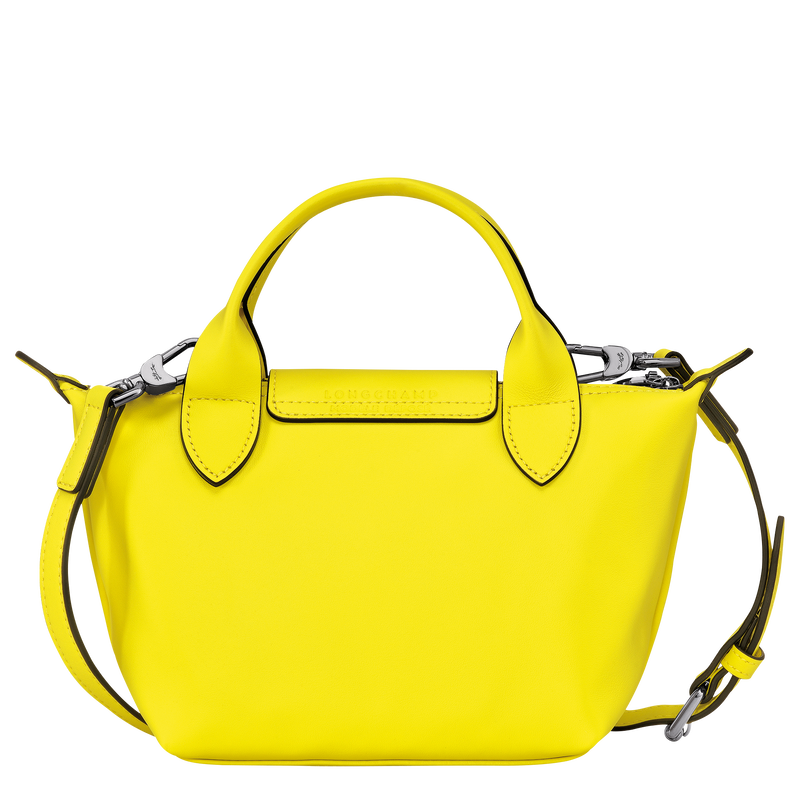 Le Pliage Xtra XS Handbag , Lemon - Leather  - View 4 of 6