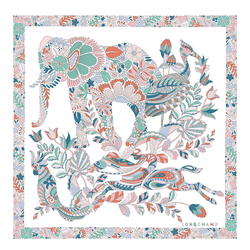 For&ecirc;t Longchamp Silk scarf 50 , Rainbow - Silk