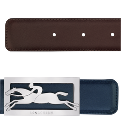 Herrengürtel Delta Box , Leder - Marine/Bordeaux