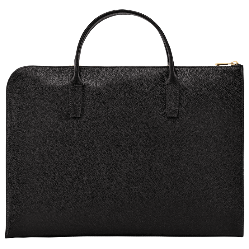 Le Foulonn&eacute; S Briefcase , Black - Leather  - View 4 of  5
