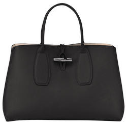 Roseau XL Handbag , Black - Leather