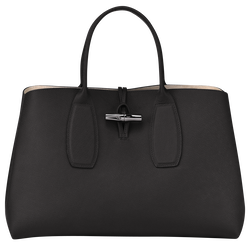 Roseau XL Handbag , Black - Leather