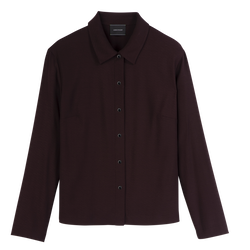 Shirt , Burgundy - Crepe