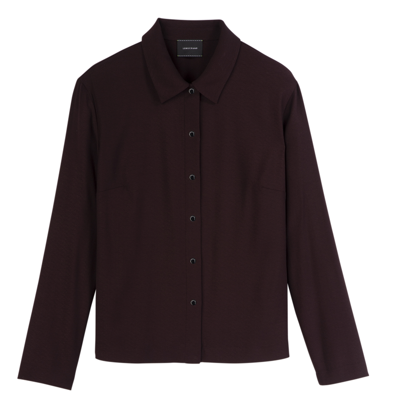 Camisa , Crep&eacute; - Burdeos  - Vista 1 de 1