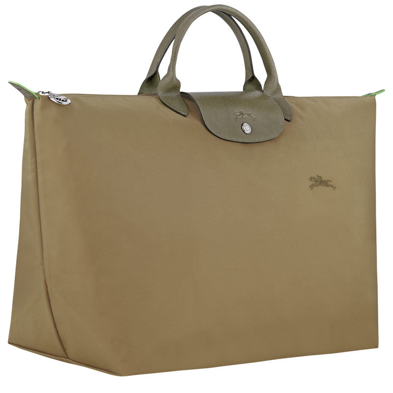 Le Pliage Green L Travel bag , Artichoke - Recycled canvas  - View 3 of  7