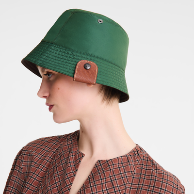 Reversible bucket hat , Mocha/Green English - Technical taffeta