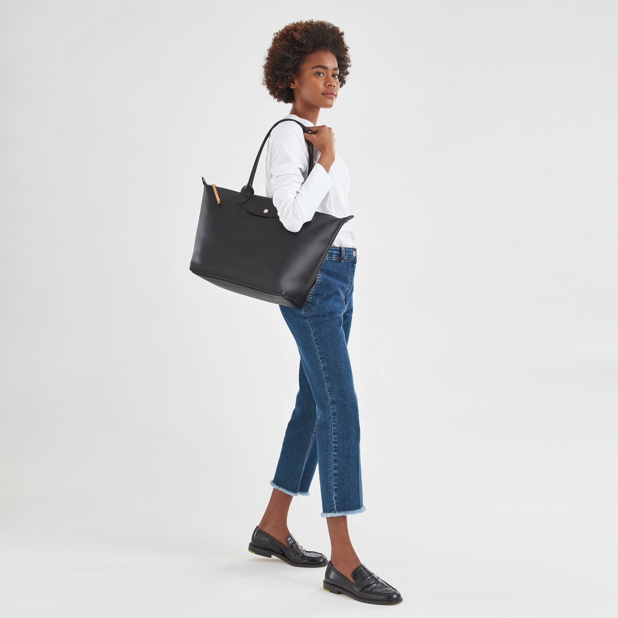 Le Pliage City L Tote bag Black - Canvas (L1899HYQ001)