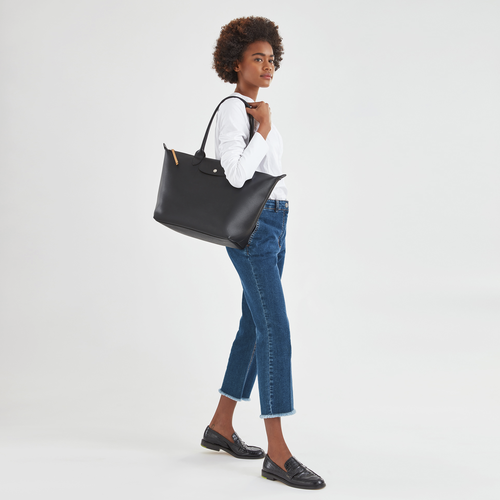 Longchamp Le Pliage Large Shoulder Bag - Black for Women