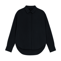 Shirt , Black - Cotton poplin